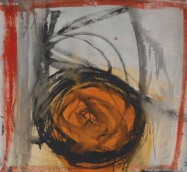 Pittura intitolato "Spirale nera" da Paola Doria, Opera d'arte originale, Olio