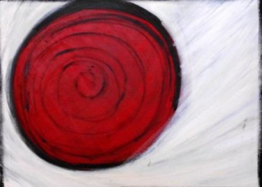 Pittura intitolato "Spirale rossa" da Paola Doria, Opera d'arte originale, Olio