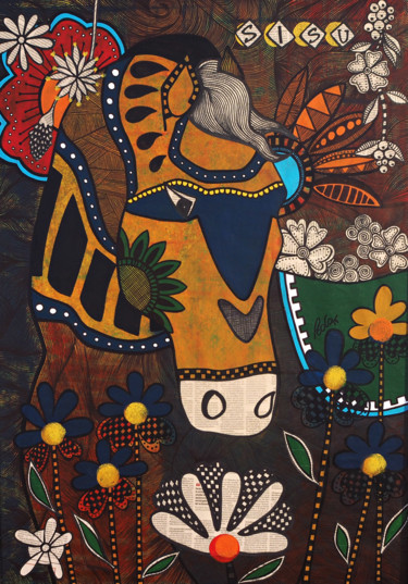 Peinture intitulée "Sisu" par Paola Moscatelli, Œuvre d'art originale, Acrylique Monté sur Châssis en bois