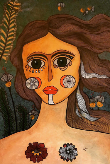 Картина под названием "AA'IN" - Paola Moscatelli, Подлинное произведение искусства, Акрил