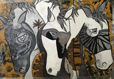 Malerei mit dem Titel "Filippus" von Paola Moscatelli, Original-Kunstwerk, Acryl Auf Holzplatte montiert