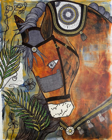 Картина под названием "La Manzur" - Paola Moscatelli, Подлинное произведение искусства, Акрил
