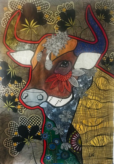 Картина под названием "Koa" - Paola Moscatelli, Подлинное произведение искусства, Акрил