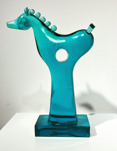Γλυπτική με τίτλο "Kokoro" από Paola Moscatelli, Αυθεντικά έργα τέχνης, Ποτήρι