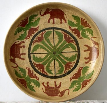 Pintura intitulada "piatto in ceramica" por Paola Petrucci, Obras de arte originais, Acrílico