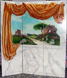 Pittura intitolato "paravento dipinto s…" da Paola Petrucci, Opera d'arte originale, Acrilico
