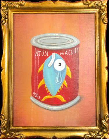 Malerei mit dem Titel "592 - ATÚN" von Paolo Andrea Deandrea, Original-Kunstwerk, Acryl Auf Karton montiert