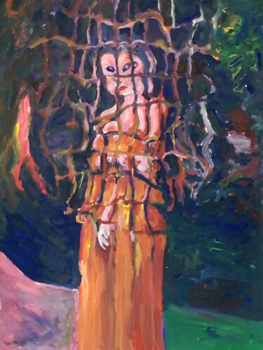 Peinture intitulée "Bozza Donna nella n…" par Paolo Avanzi, Œuvre d'art originale, Acrylique