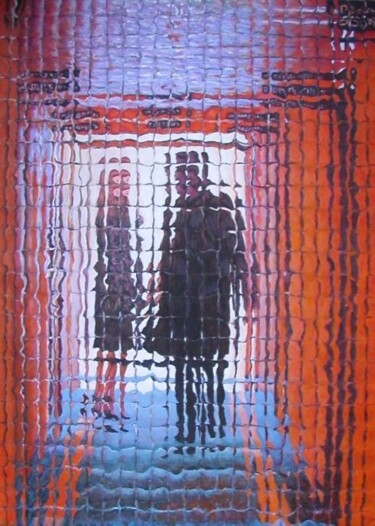 Painting titled "Dentro gli uffici" by Paolo Avanzi, Original Artwork, Oil