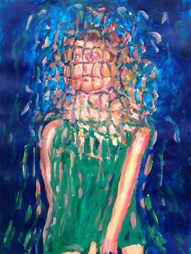 Peinture intitulée "Bozza Donna in abit…" par Paolo Avanzi, Œuvre d'art originale, Acrylique