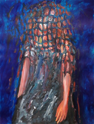 Pittura intitolato "Donna ignota" da Paolo Avanzi, Opera d'arte originale, Acrilico