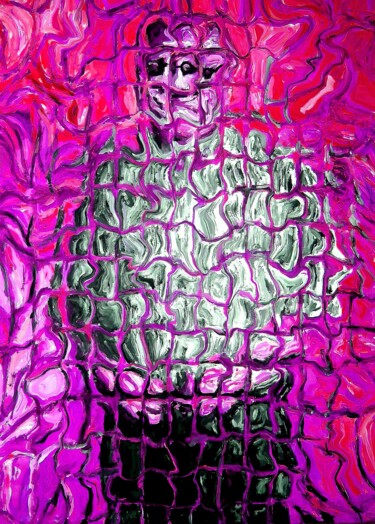 Painting titled "Uomo in camicia su…" by Paolo Avanzi, Original Artwork, Acrylic