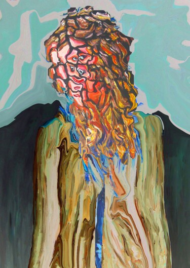 Malerei mit dem Titel "Donna del mistero" von Paolo Avanzi, Original-Kunstwerk, Acryl