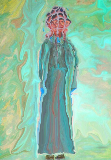 Pintura intitulada "Donna con vestito v…" por Paolo Avanzi, Obras de arte originais, Acrílico