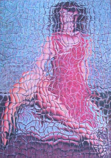 Peinture intitulée "Woman in red" par Paolo Avanzi, Œuvre d'art originale