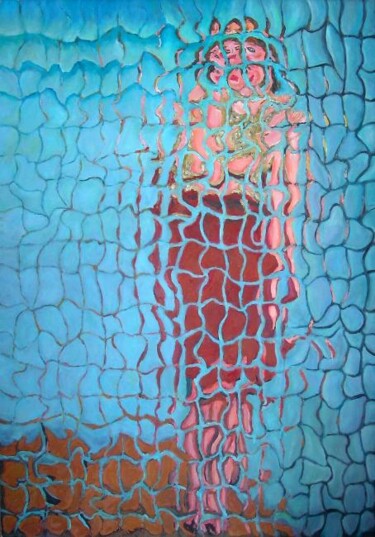 Peinture intitulée "Donna del fiume" par Paolo Avanzi, Œuvre d'art originale