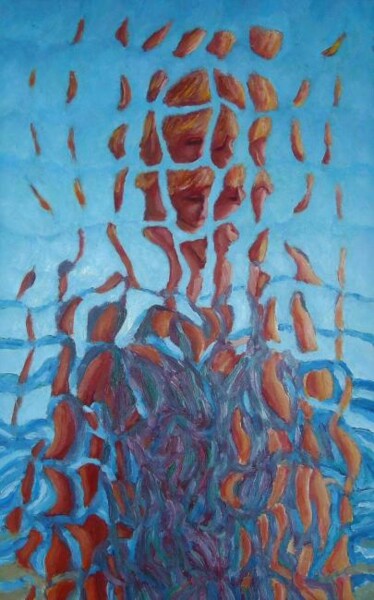 Painting titled "L'alba sul mare" by Paolo Avanzi, Original Artwork