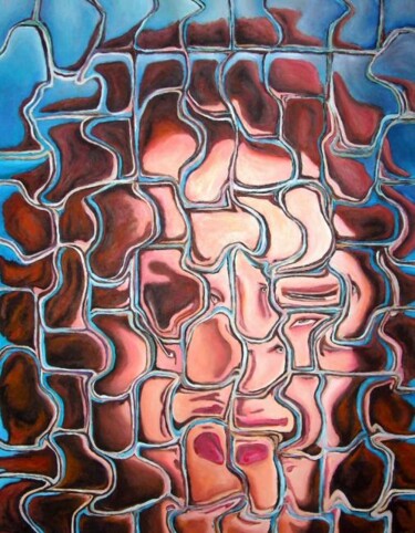 Painting titled "Donna puzzle" by Paolo Avanzi, Original Artwork