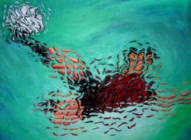Painting titled "Prima del goal" by Paolo Avanzi, Original Artwork