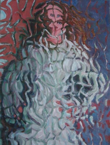 Pittura intitolato "Donna fatale" da Paolo Avanzi, Opera d'arte originale