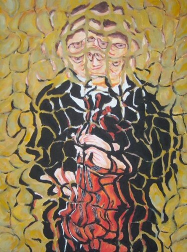 Schilderij getiteld "Il violinista" door Paolo Avanzi, Origineel Kunstwerk, Olie