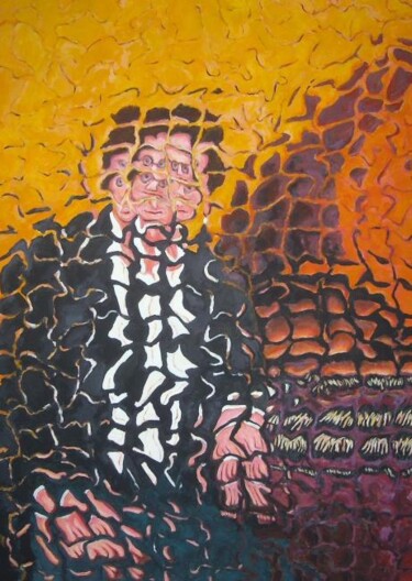 Painting titled "Il clavicembalista" by Paolo Avanzi, Original Artwork, Oil