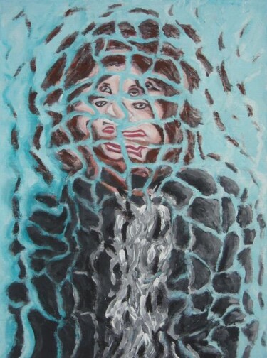Pintura titulada "Signora in grigio" por Paolo Avanzi, Obra de arte original, Oleo