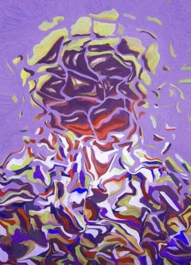 Peinture intitulée "Maschera" par Paolo Avanzi, Œuvre d'art originale, Huile