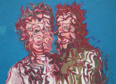 Peinture intitulée "Strana coppia" par Paolo Avanzi, Œuvre d'art originale, Huile