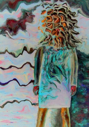 Peinture intitulée "Donna leone" par Paolo Avanzi, Œuvre d'art originale, Huile