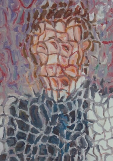 Pittura intitolato "Studio di volto" da Paolo Avanzi, Opera d'arte originale, Olio