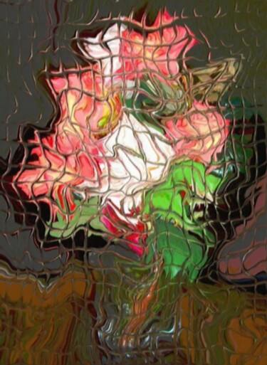Pintura intitulada "Vaso di rose" por Paolo Avanzi, Obras de arte originais, Óleo
