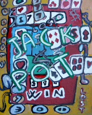 Painting titled "Jack pot" by Paolo Avanzi, Original Artwork, Oil