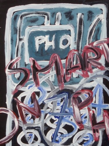 Pintura intitulada "Smartphone" por Paolo Avanzi, Obras de arte originais, Óleo