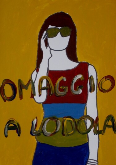 Pittura intitolato "Omaggio a Lodola" da Paolo Avanzi, Opera d'arte originale, Olio