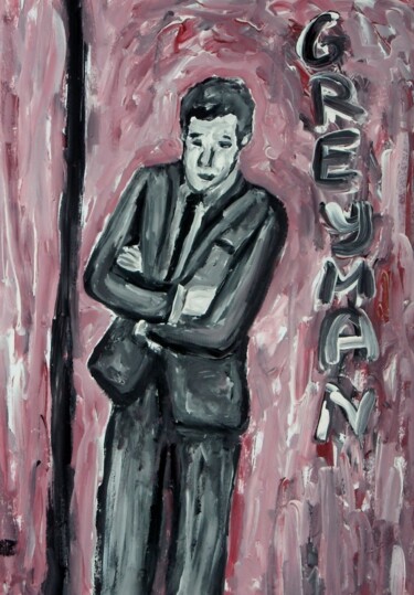 Peinture intitulée "Grey man" par Paolo Avanzi, Œuvre d'art originale, Huile