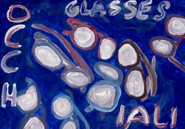 Pittura intitolato "Occhiali glasses" da Paolo Avanzi, Opera d'arte originale, Olio