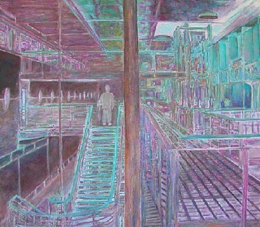 Peinture intitulée "Dentro la sala macc…" par Paolo Avanzi, Œuvre d'art originale