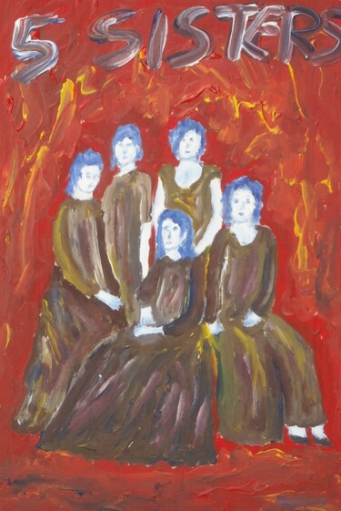 Pittura intitolato "5 sisters" da Paolo Avanzi, Opera d'arte originale