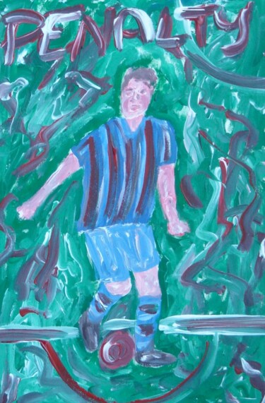 Painting titled "Penalty" by Paolo Avanzi, Original Artwork, Oil