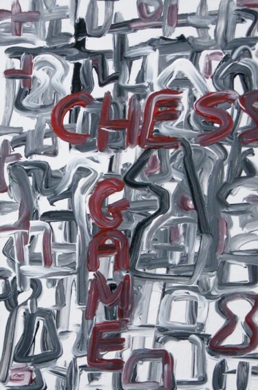 Pintura intitulada "Chess game" por Paolo Avanzi, Obras de arte originais, Óleo