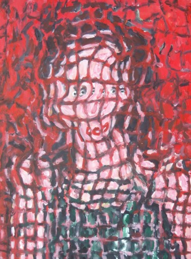 Painting titled "Bozza Donna su sfon…" by Paolo Avanzi, Original Artwork, Acrylic