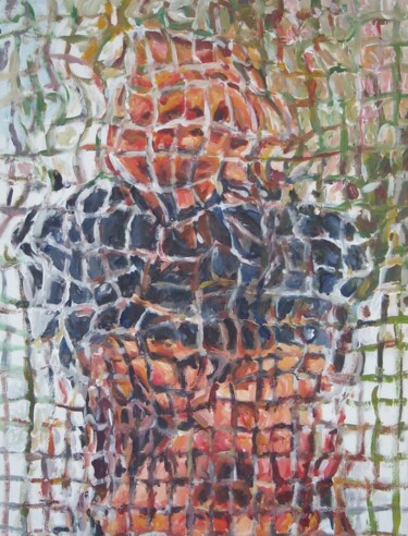 Peinture intitulée "Figura maschile" par Paolo Avanzi, Œuvre d'art originale, Acrylique