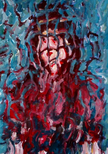 Painting titled "Studio di figura fe…" by Paolo Avanzi, Original Artwork, Acrylic