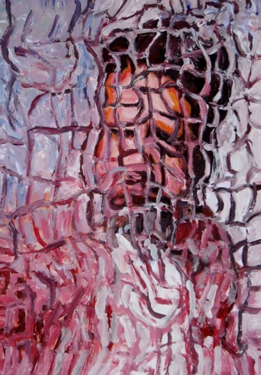 Pittura intitolato "Studio di volto mas…" da Paolo Avanzi, Opera d'arte originale, Acrilico