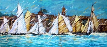 Painting titled "LE VELE DI ST. TROP…" by Paolo Benedetti, Original Artwork