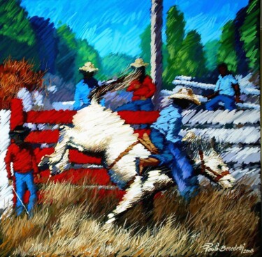 Painting titled "IL RODEO 90.jpg" by Paolo Benedetti, Original Artwork