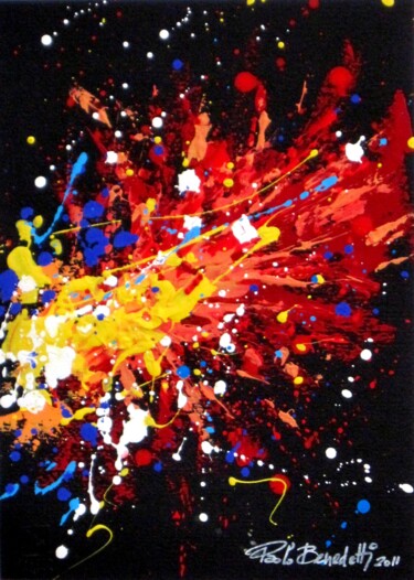 Malerei mit dem Titel "ESPLOSIONE CROMATIC…" von Paolo Benedetti, Original-Kunstwerk