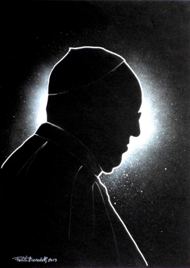 Painting titled "PAPA FRANCESCO 8 -…" by Paolo Benedetti, Original Artwork