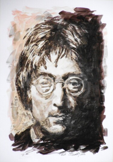 Pittura intitolato "JOHN LENNON - 541.j…" da Paolo Benedetti, Opera d'arte originale